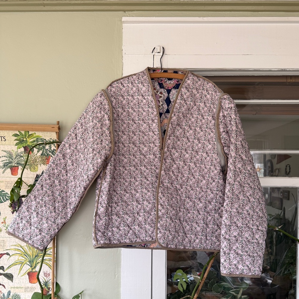 Quilted Floral Patchwork Reversible Jacket/Vest -… - image 4
